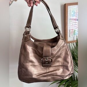 COACH Rose Gold Large SoHo Hobo NWT